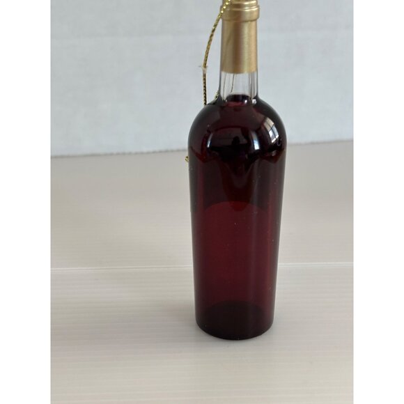 Chateau Santa 2013 Christmas Ornament Wine Bottle Design Red & Gold - Picture 3 of 3